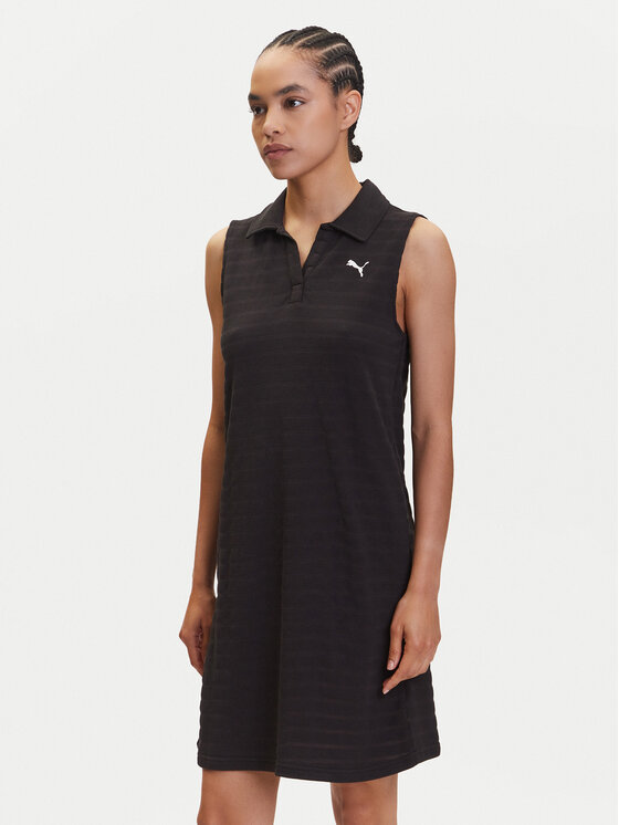 Puma Sukienka codzienna Ess Elevated 685029 Czarny Relaxed Fit