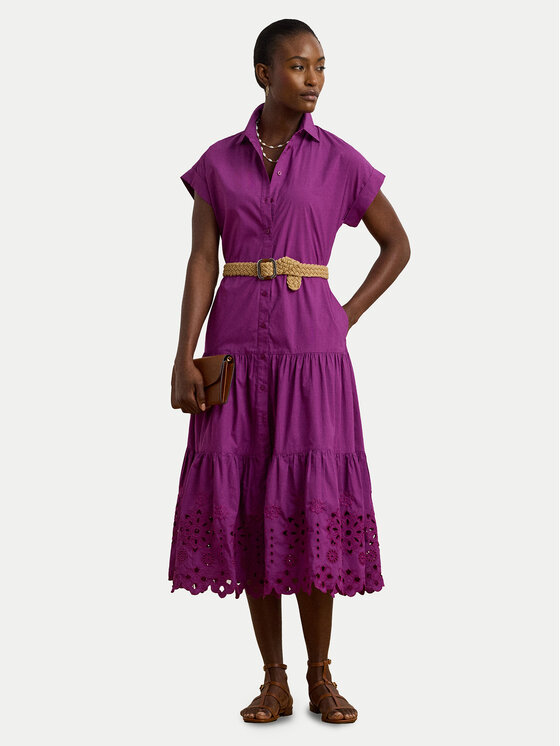 LAUREN RALPH LAUREN Sukienka koszulowa 200970821001 Fioletowy Regular Fit