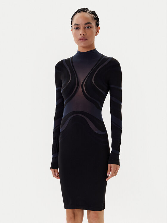 Wolford Sukienka koktajlowa Venus 57178 Granatowy Slim Fit