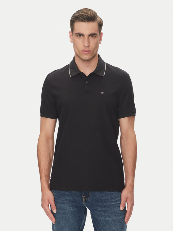 Calvin Klein Polo LV04LC239G Czarny Regular Fit