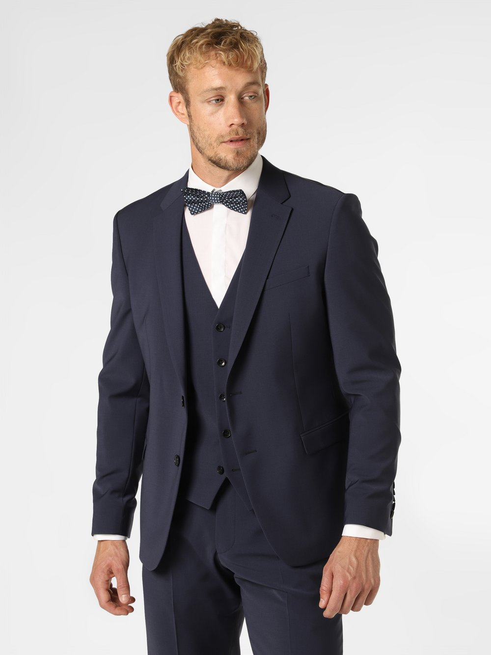 Strellson Męska marynarka od garnituru modułowego Mężczyźni Super Slim Fit niebieski, 48