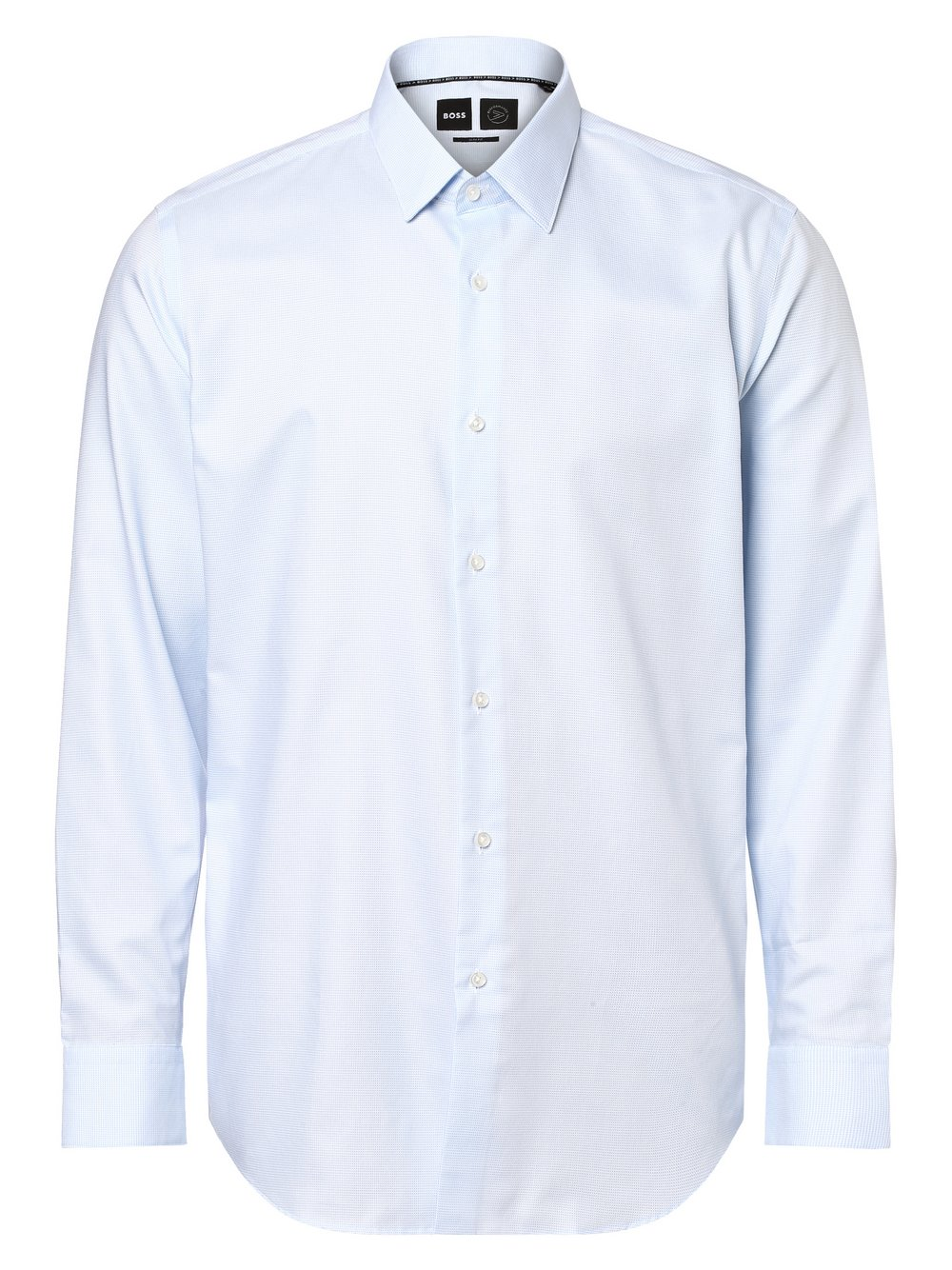 BOSS Koszula męska Mężczyźni Slim Fit Bawełna niebieski kołnierzyk kent, 40