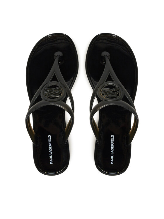 KARL LAGERFELD Japonki Jelly Thong KL80007A Czarny