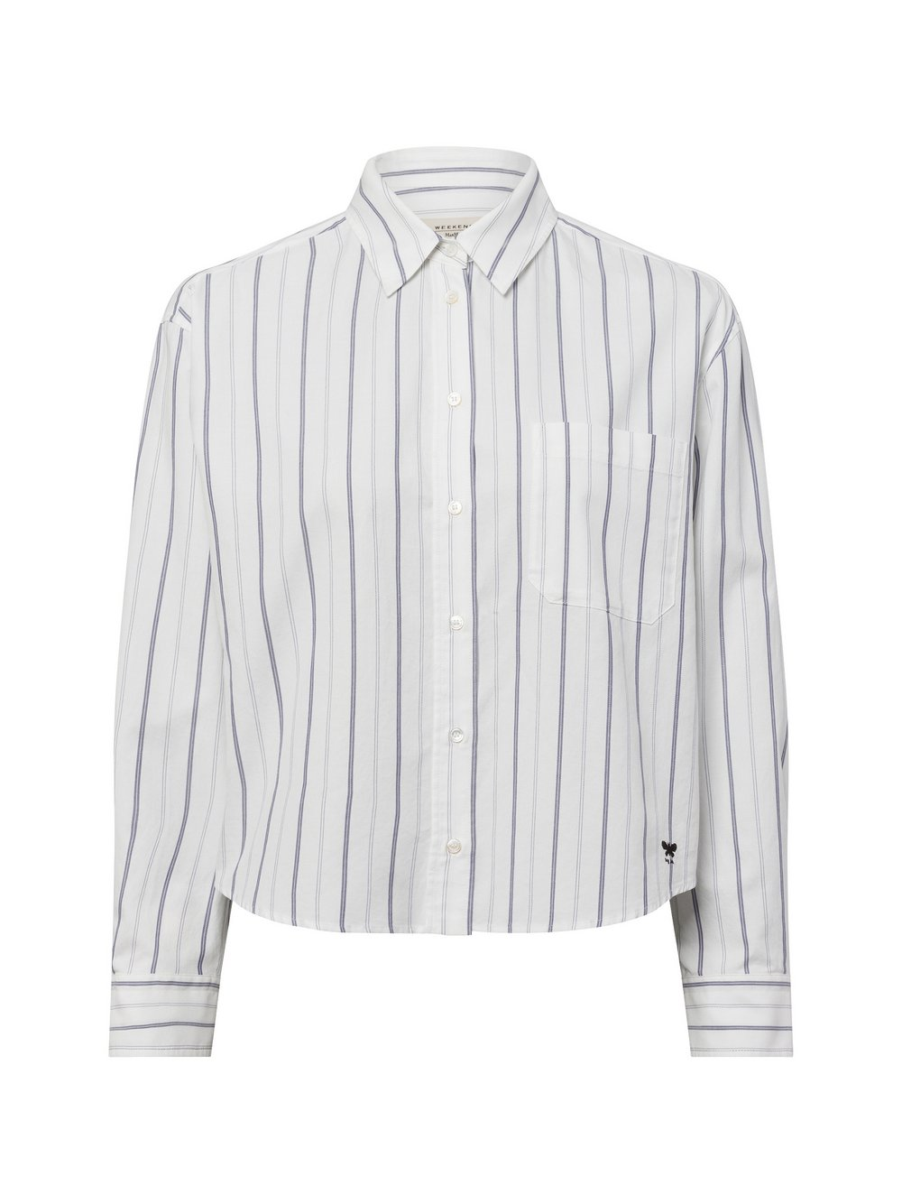 Weekend Max Mara Bluzka damska - Rubiera Kobiety Bawełna biały|niebieski, 42