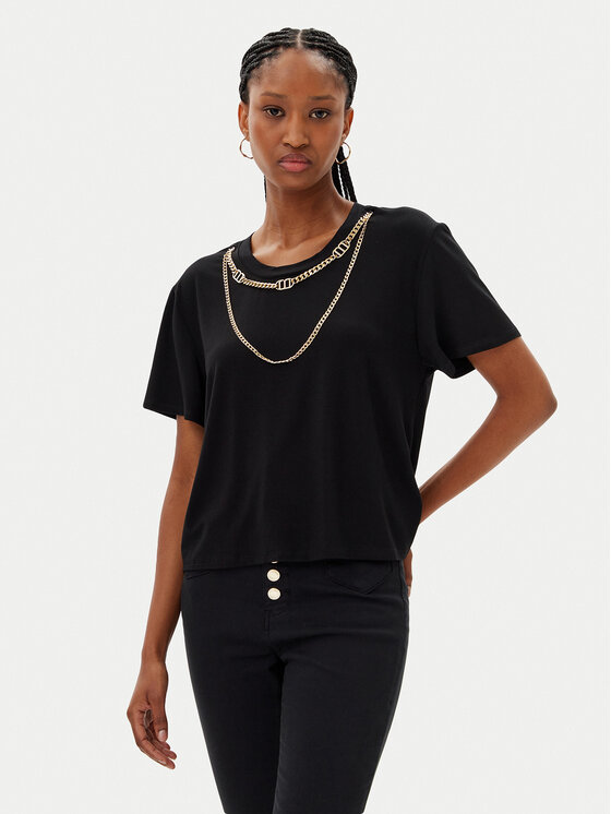 MET T-Shirt M10 262TP Czarny Regular Fit
