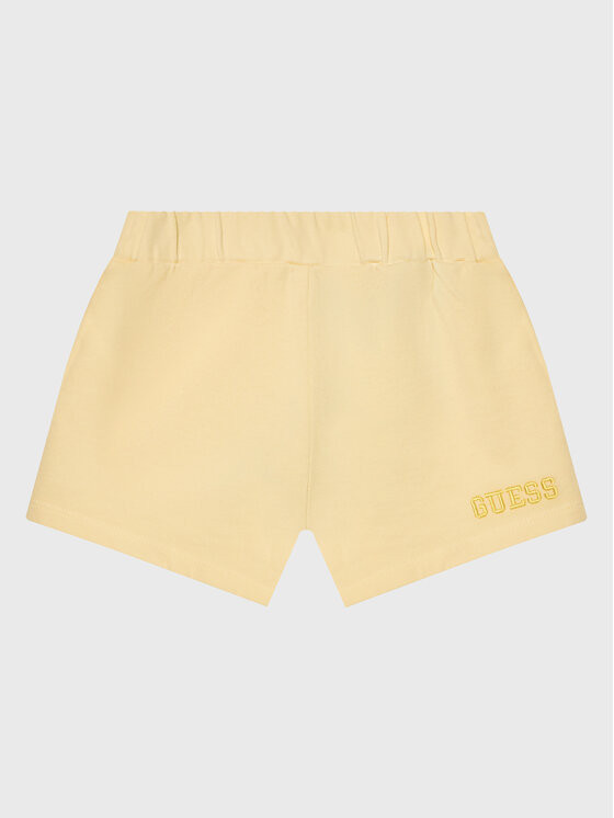 Guess Szorty materiałowe K3GD11 KA6R3 Beżowy Regular Fit