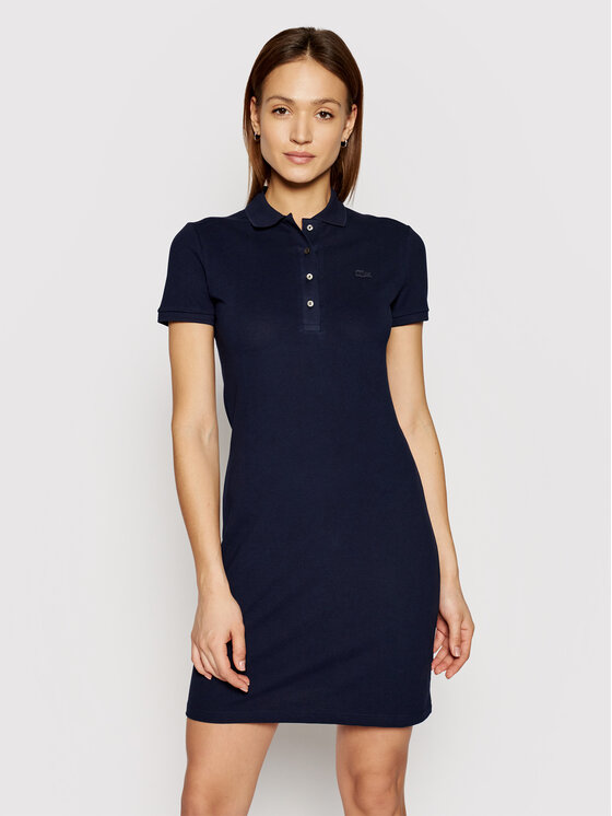 Lacoste Sukienka codzienna EF5473 Granatowy Slim Fit