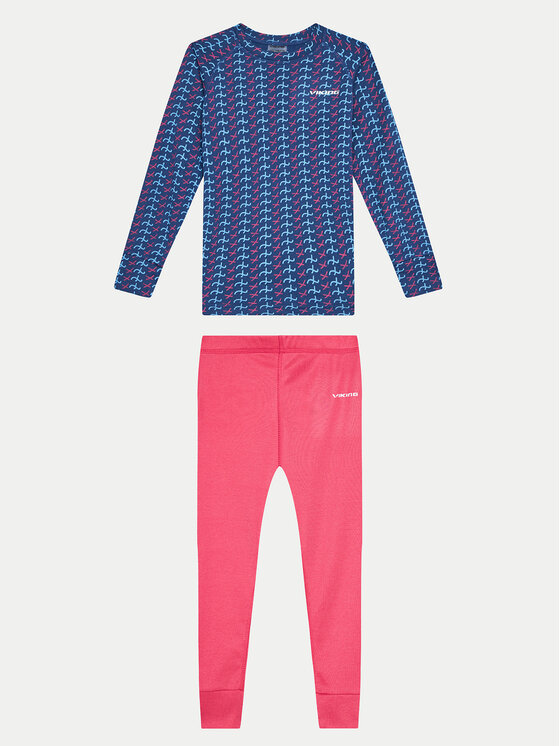 Viking Komplet bielizny termoaktywnej Nino Kids Set 500/21/6590/46 Granatowy Skinny Fit