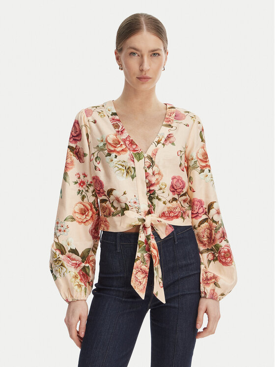 Guess Bluzka W6GHA4 W2565 Pomarańczowy Regular Fit