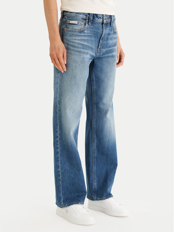 Calvin Klein Jeans Jeansy LV047F715G Szary Straight Fit