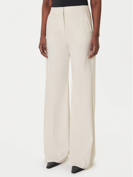 Marella Spodnie palazzo Sequoia 2613131211 Biały Wide Leg