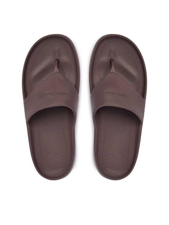 Calvin Klein Japonki One Piece Eva Flip Flop Thong HW0HW02957 Brązowy