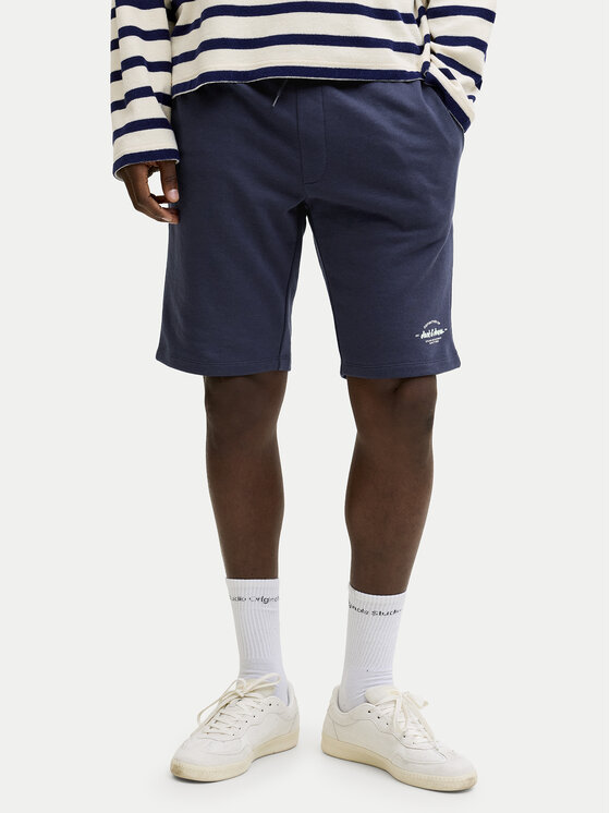 Jack & Jones Szorty sportowe Gordon Brandon 12292136 Granatowy Regular Fit