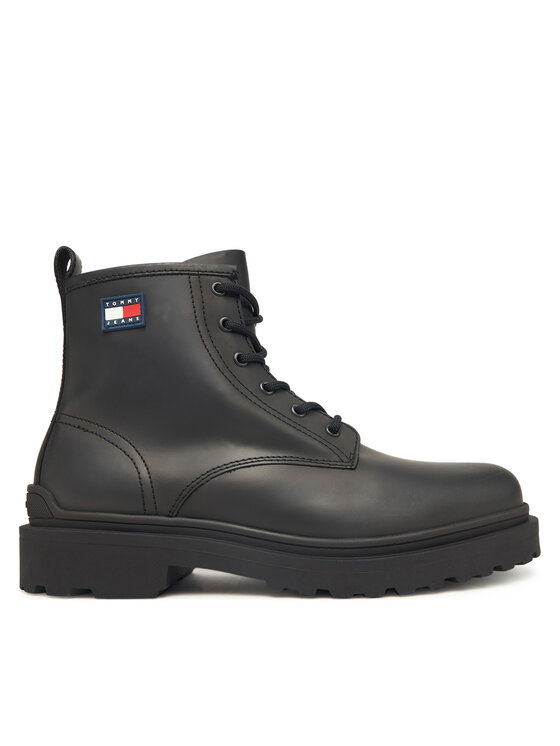 Tommy Jeans Trzewiki Tjm Lace Up Rubberized EM0EM01628 Czarny