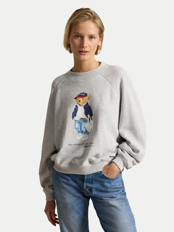 Polo Ralph Lauren Bluza 211A96185001 Szary Relaxed Fit
