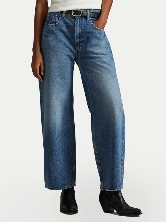 Polo Ralph Lauren Jeansy 211969380001 Niebieski Wide Leg