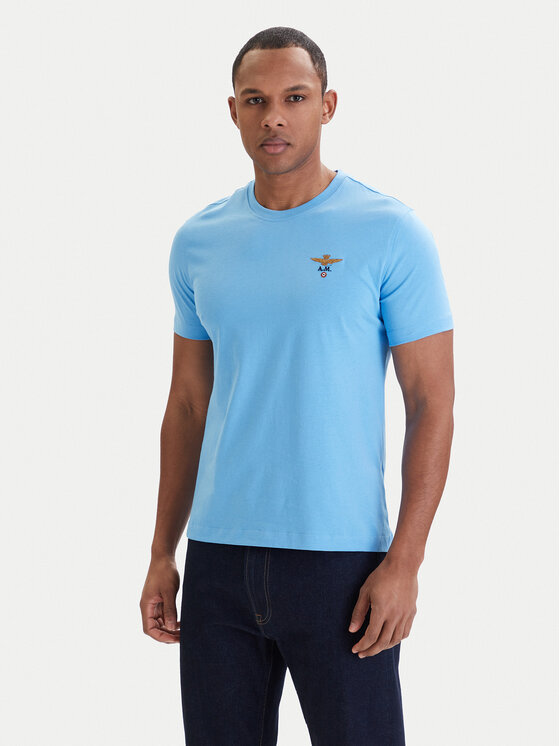 Aeronautica Militare T-Shirt 261TS1580UJ00372 Niebieski Regular Fit