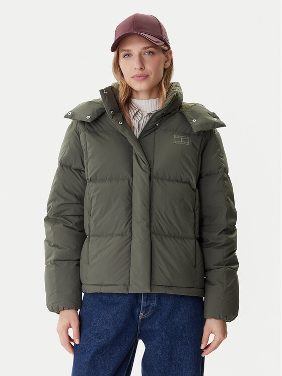 Tommy Jeans Kurtka puchowa Alaska DW0DW21623 Zielony Relaxed Fit