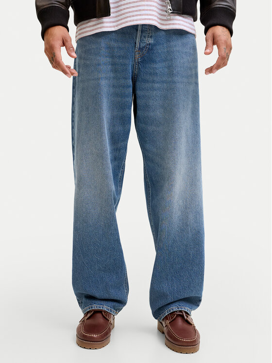 Jack & Jones Jeansy Eddie 12290185 Niebieski Baggy Fit