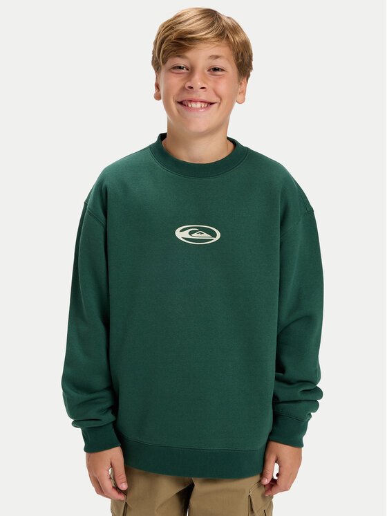 Quiksilver Bluza Salt Water Graphic EQBFT03960 Zielony Regular Fit