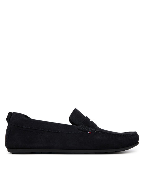 Tommy Hilfiger Mokasyny Core Hilfiegr Suede Driver FM0FM05789 Granatowy