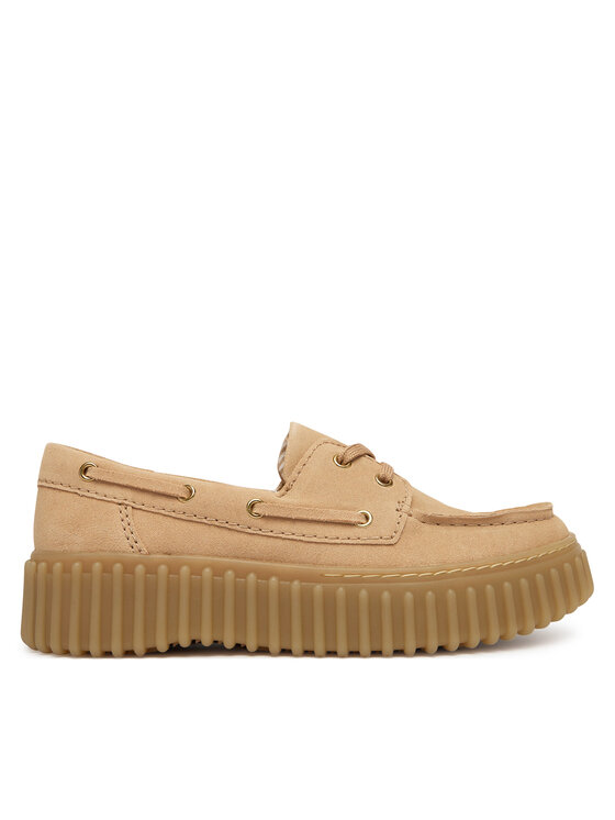 Clarks Półbuty Torhill Boat 26186301 Beżowy