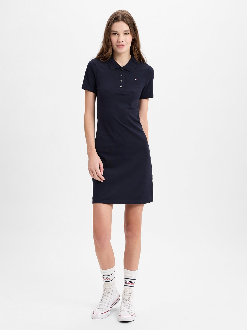 Tommy Hilfiger Damska sukienka polo Kobiety Bawełna niebieski, XL