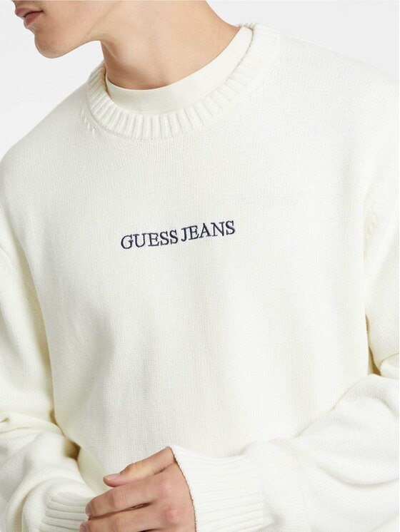 Guess Jeans Sweter M4BR31 Z3HM1 Écru Regular Fit
