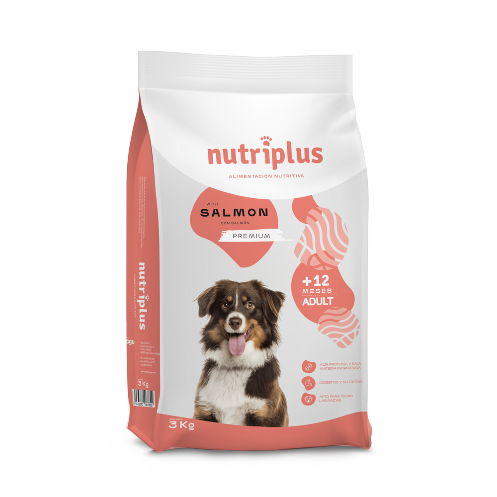 5% taniej! Nutriplus Adult Dog, karma sucha, 3 kg / 15 kg - Adult Dog, łosoś, 3 kg