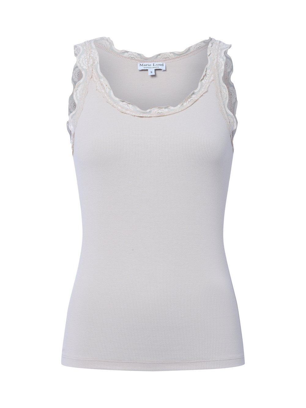 Marie Lund Top damski Kobiety Bawełna beżowy, XL