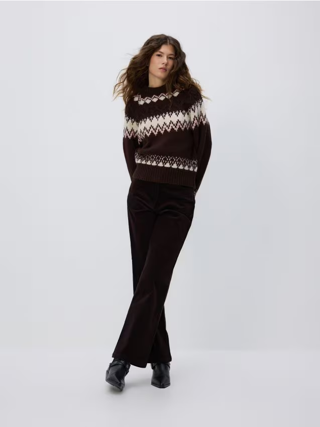 Reserved - Wzorzysty sweter - wielobarwny
