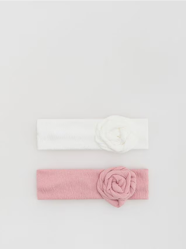 Reserved - Bawełniana opaska na głowę 2 pack - wielobarwny