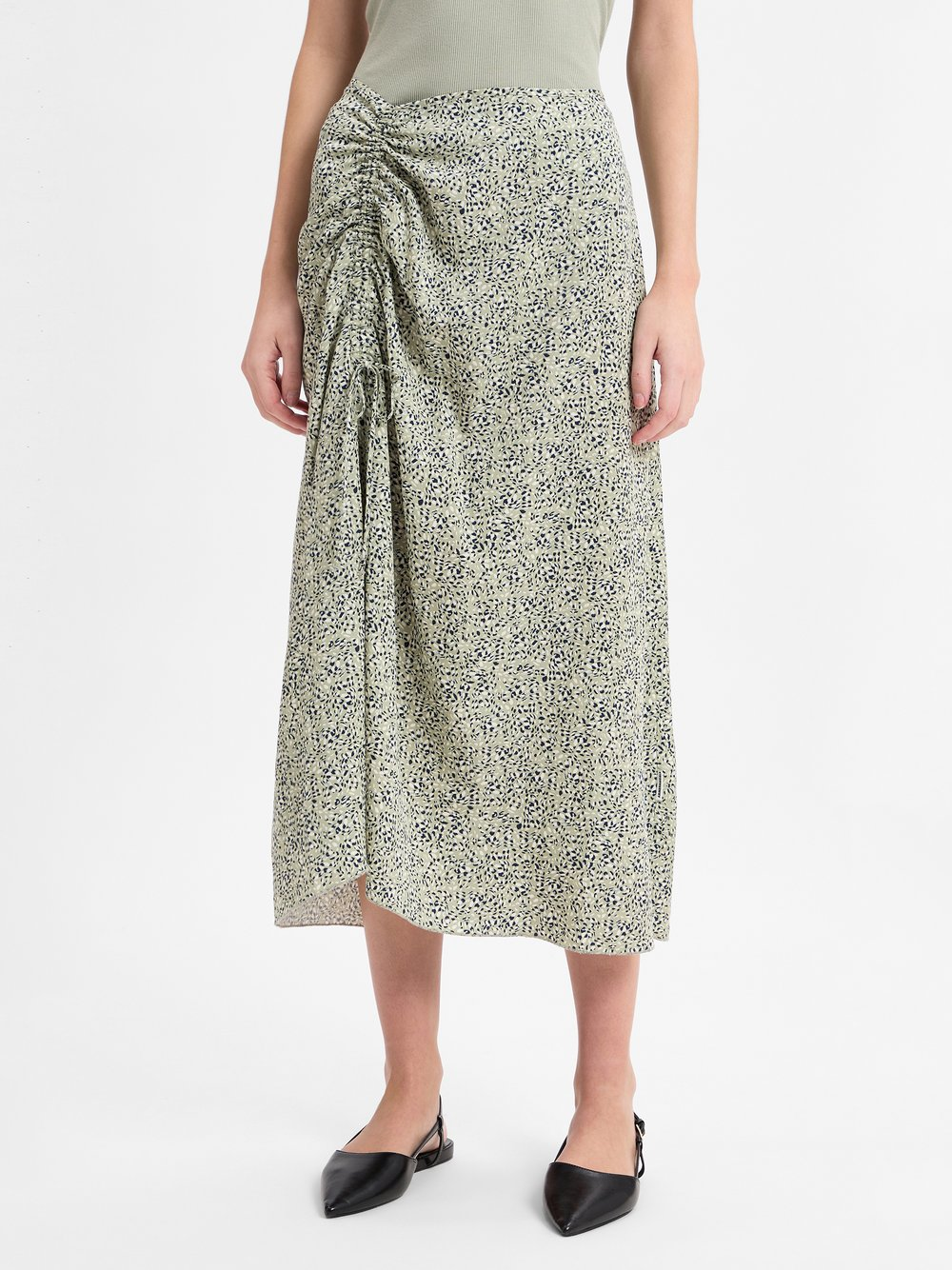 ARMEDANGELS Damska spódnica midi - Wolaa Waterdrop Kobiety Lyocell zielony, XL
