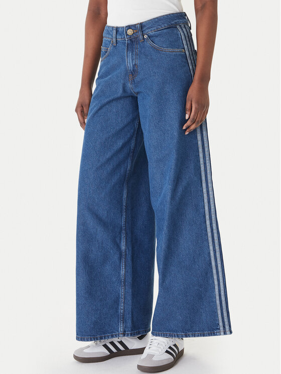 adidas Jeansy Firebird Adilenium KD2906 Niebieski Wide Leg