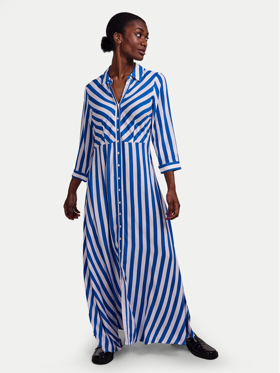 YAS Sukienka koszulowa Savanna 26022663 Niebieski Loose Fit
