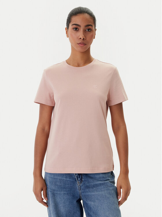 Calvin Klein Jeans T-Shirt Monogram LV047B224G Koralowy Regular Fit