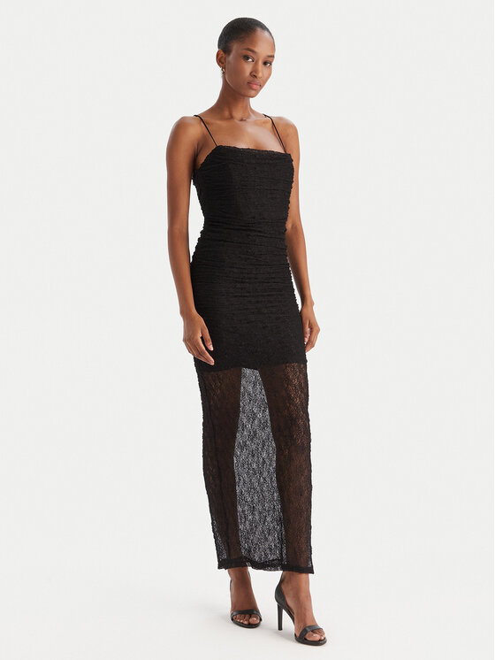 Eleh Sukienka koktajlowa EFW250350 Czarny Slim Fit
