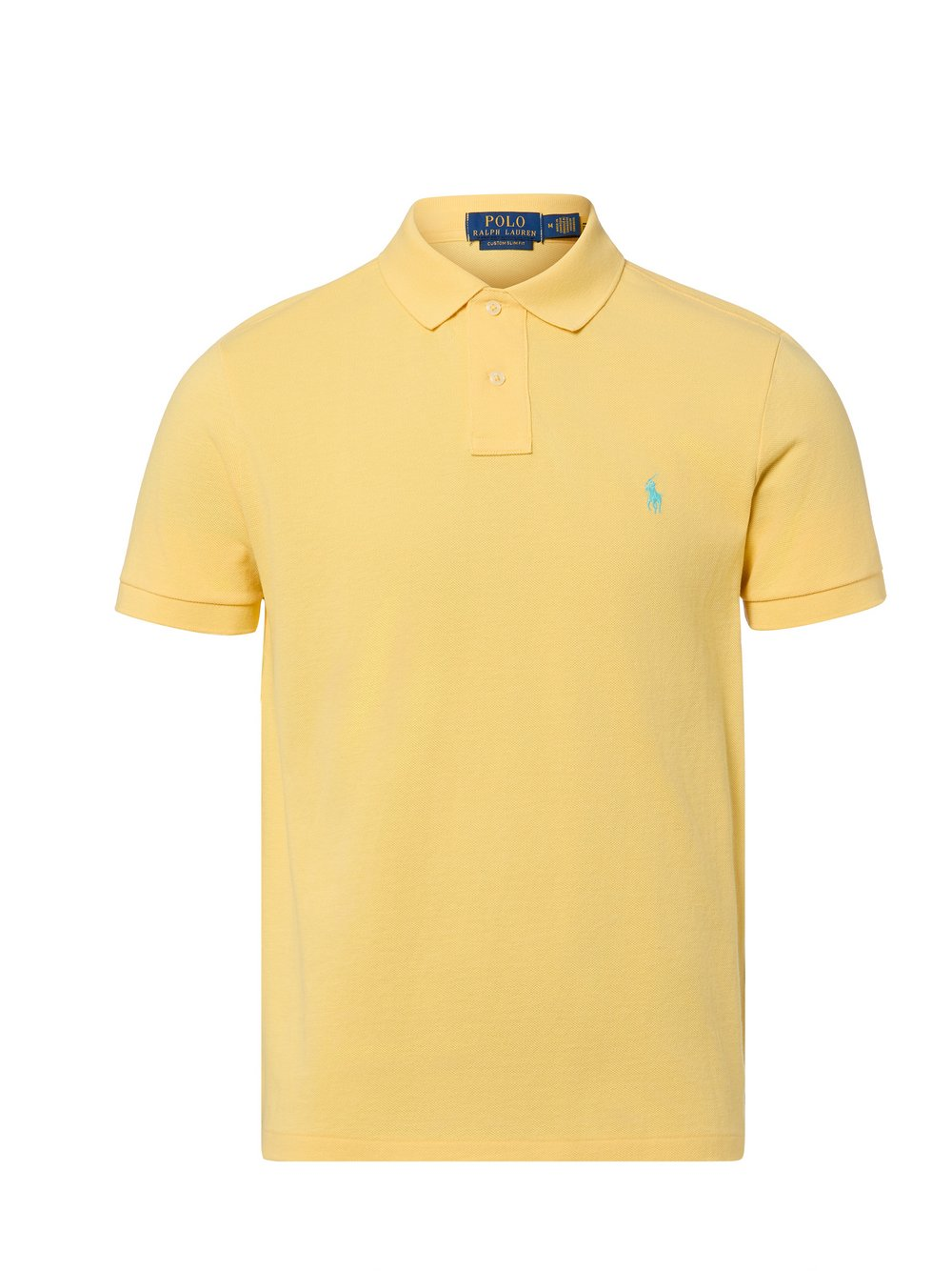 Polo Ralph Lauren Męska koszulka polo - Custom Slim Fit Mężczyźni Bawełna żółty, XL