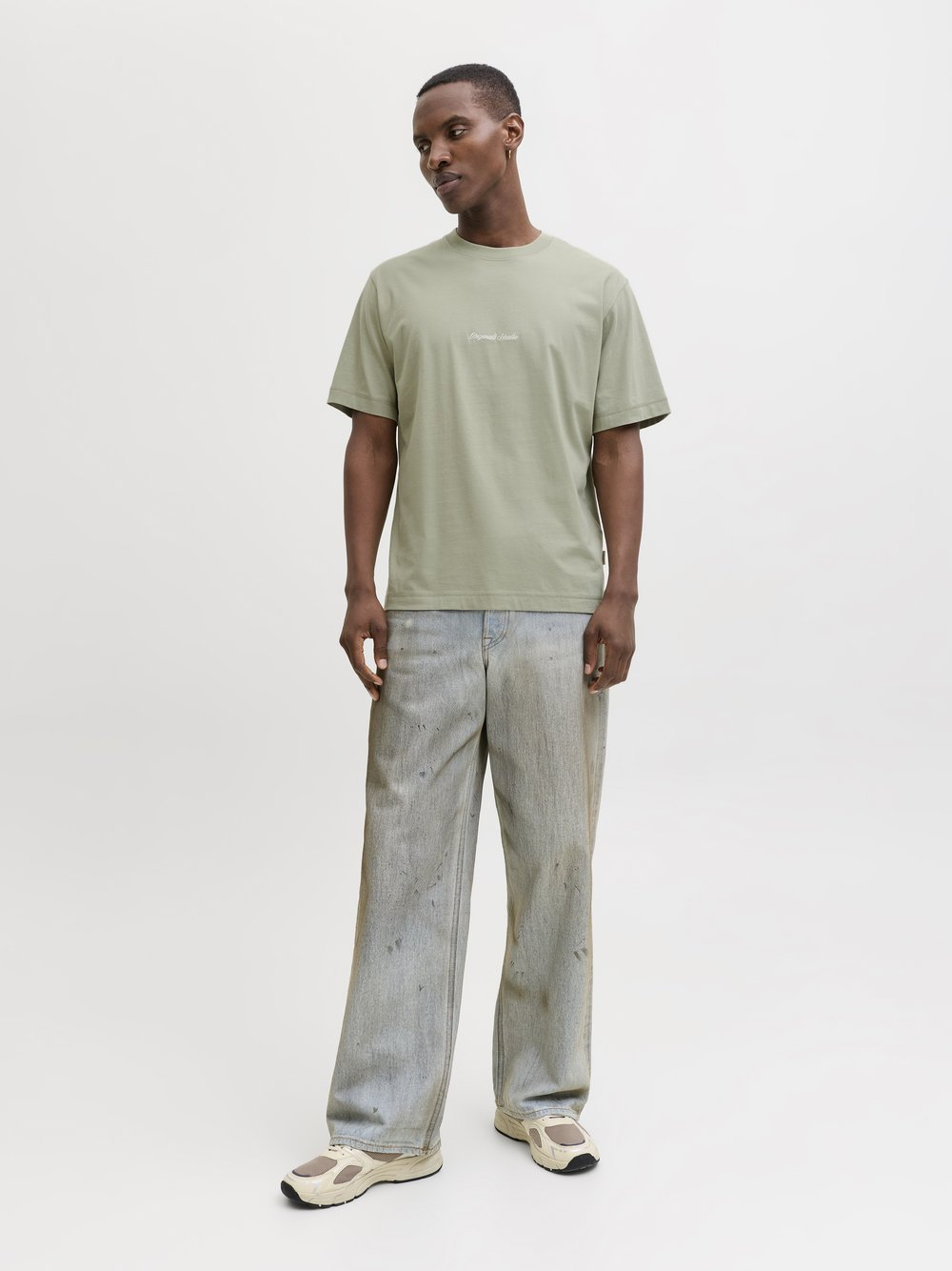 Jack & Jones Koszulka męska - JORNorrebro Mężczyźni Bawełna zielony, S