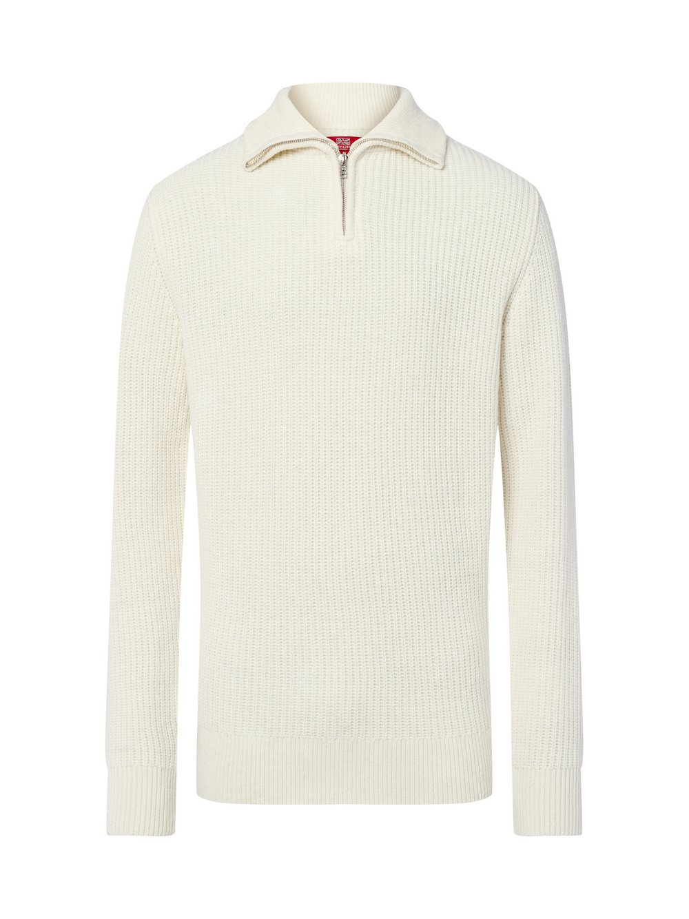Finshley & Harding London Męski sweter z dzianiny Mężczyźni Bawełna biały, XL