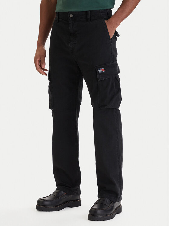 Tommy Jeans Spodnie cargo Otis DM0DM22403 Czarny Regular Fit