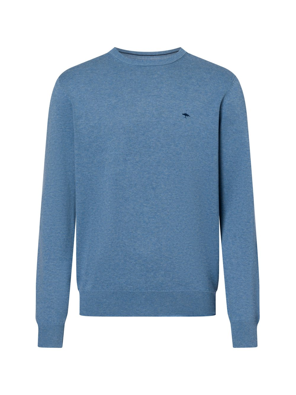 Fynch-Hatton Męski sweter z dzianiny Mężczyźni Bawełna niebieski, XL