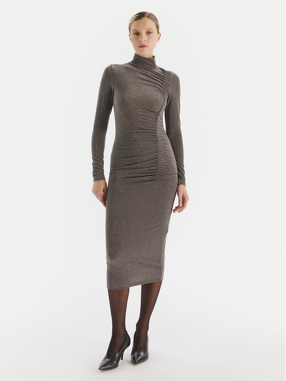 Artigli Sukienka koktajlowa ACAB003376 Szary Slim Fit