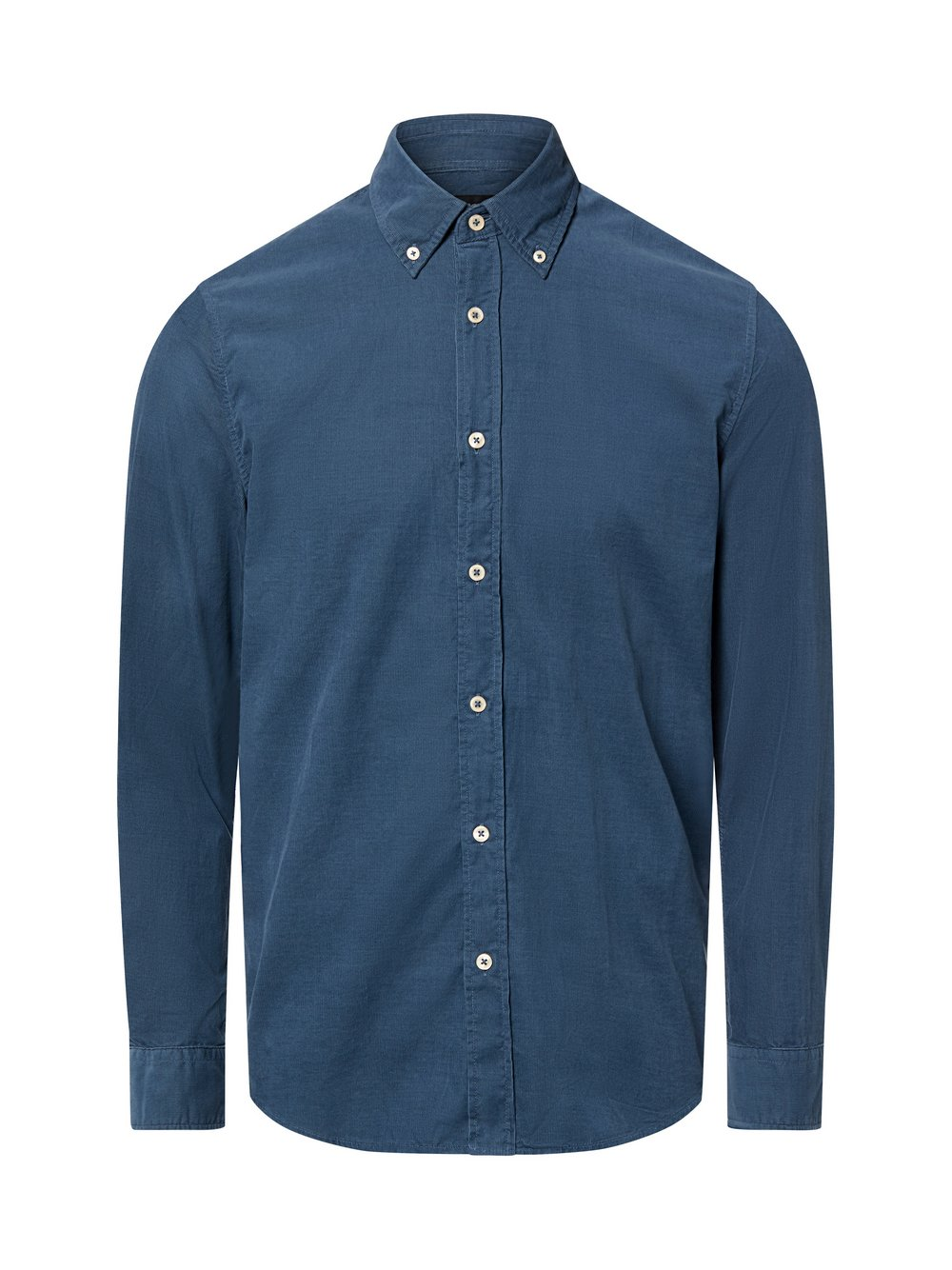 Marc O'Polo Męska koszula sztruksowa Mężczyźni Modern Fit Bawełna niebieski, M
