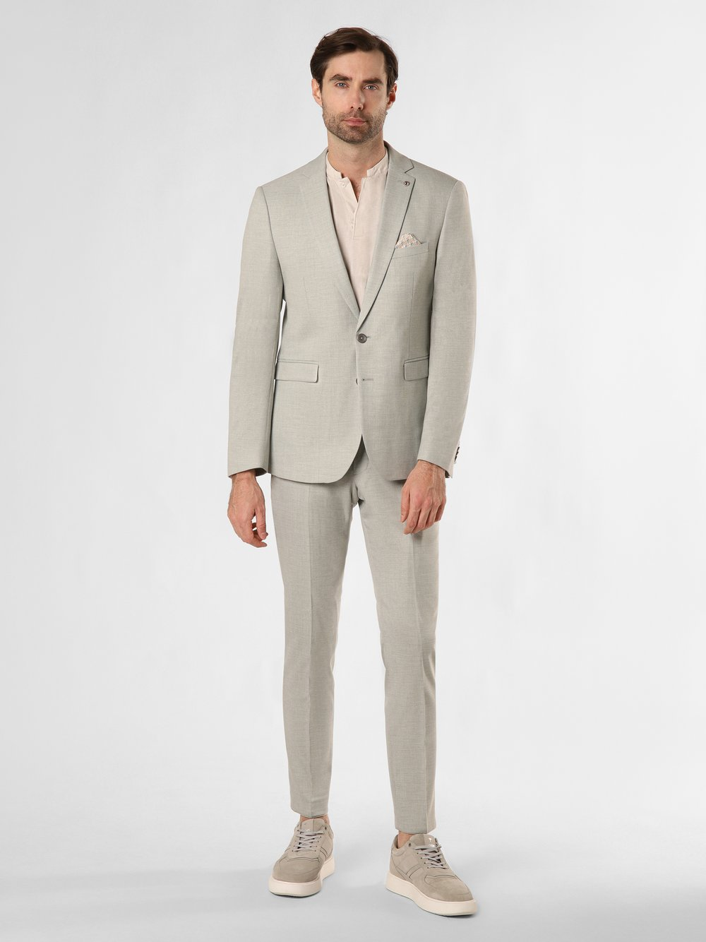 Finshley & Harding London Garnitur - Brixdon/Hoxdon Mężczyźni Slim Fit Sztuczne włókno zielony, 98