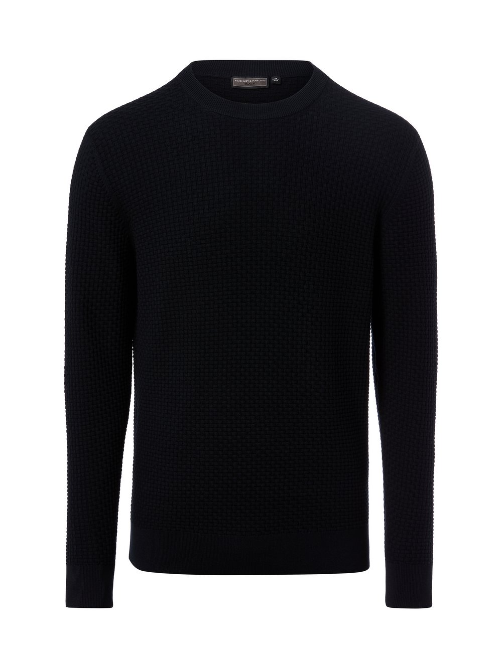 Finshley & Harding Męski sweter z dzianiny Mężczyźni Bawełna niebieski, XL