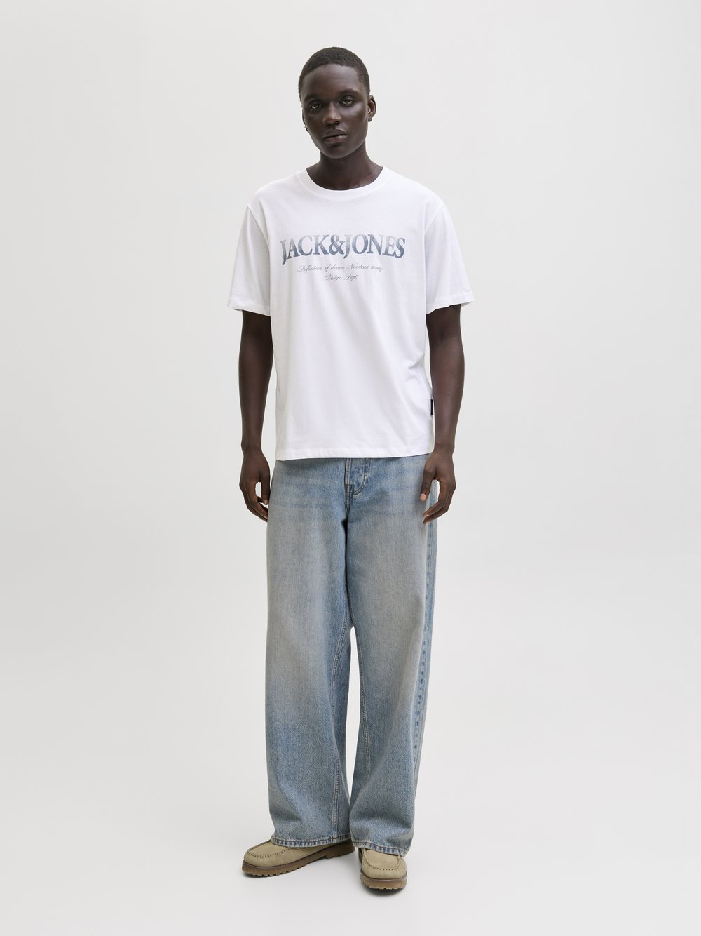 Jack & Jones Koszulka męska Mężczyźni Bawełna biały, XL