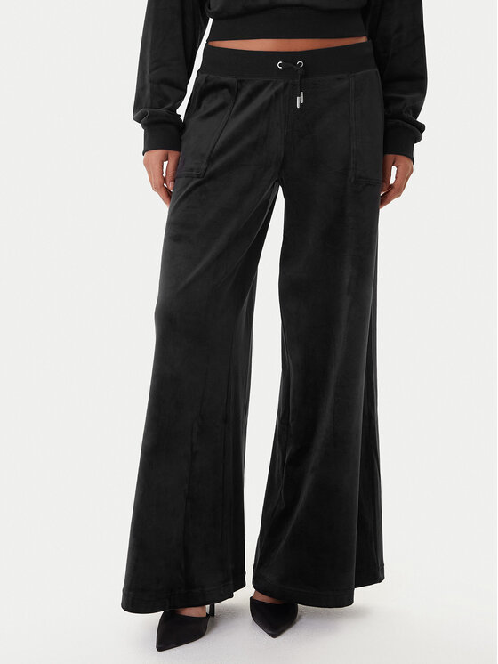 Juicy Couture Spodnie dresowe Yuka JCBBJ225803 Czarny Wide Leg