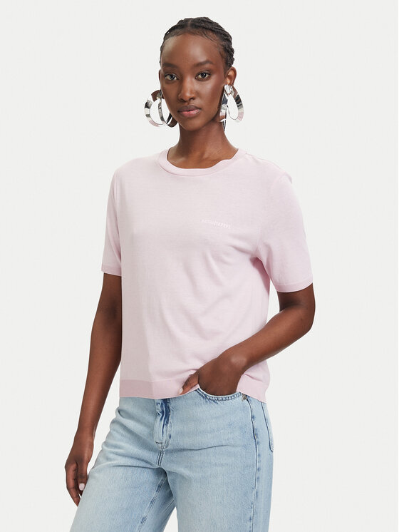 Patrizia Pepe T-Shirt 2M4542/J419-M564 Różowy jasny Regular Fit