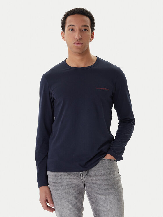Emporio Armani Underwear Longsleeve EM000382 AF10800 UB102 Granatowy Slim Fit